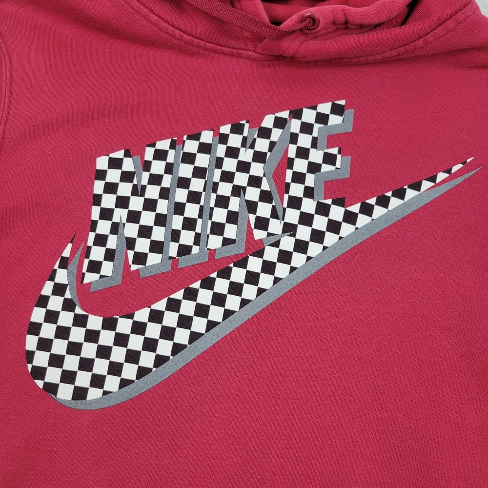 Nike Checkerboard Red Crush Pullover Hoodie Mens Small S Skateboard BQ9013-812